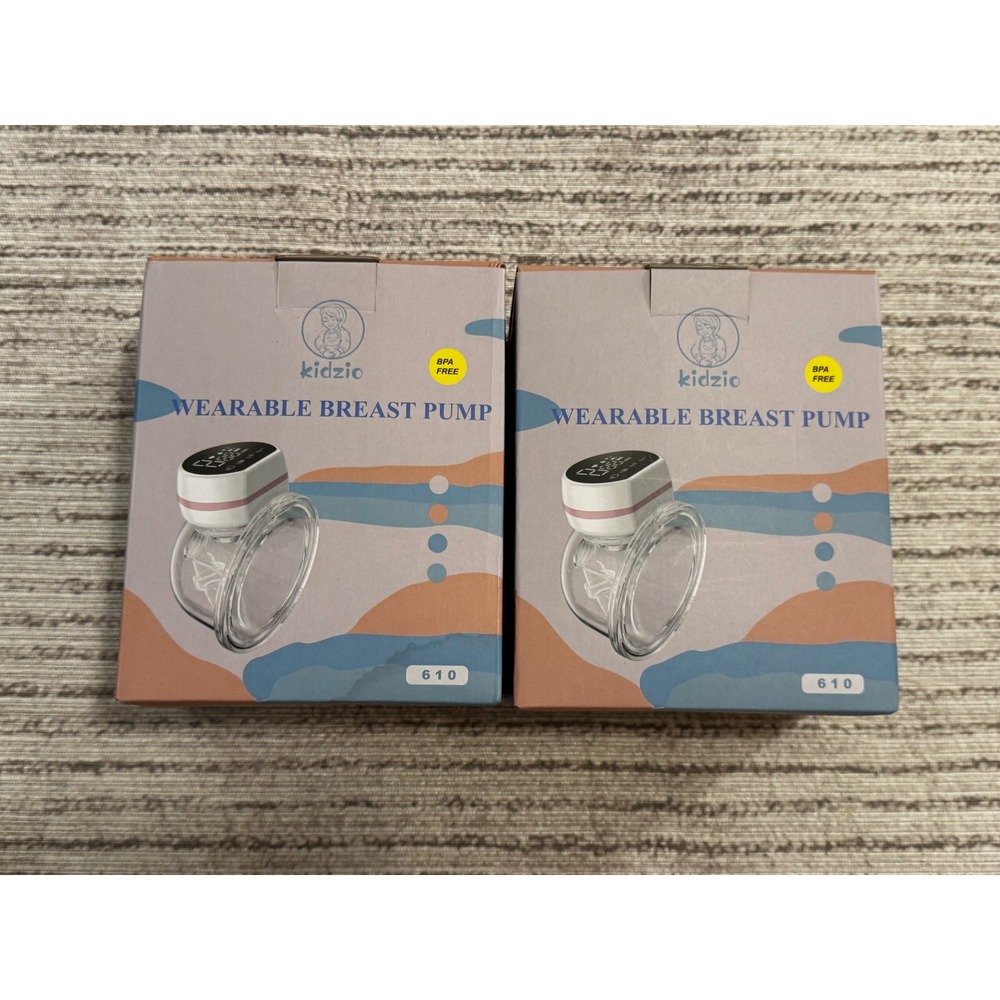 Kidzio Wearable Breast Pump Set of 2 Portable Electric Hands Free BPA Free